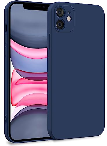 MyGadget Hülle kompatibel mit iPhone 11 - Zweilagige Handyhülle mit Kameraschutz - Cover mit Innenfutter & Silikon außen - Dunkelblau