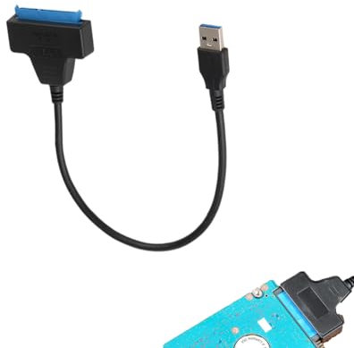 Fizzix USB 3.0 to SATA External Converter and Cable - Super Fast Data Transfer, High-Speed USB 3.0 to SATA III Adapter for 2.5 SSD HDD - Easy Connection