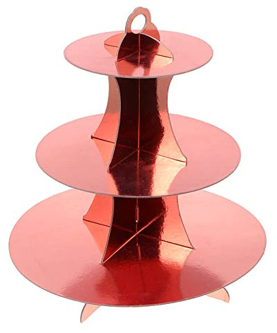 IMIKEYA Tortenständer Aus Papier Gestufter Tortenständer Desserthalter Cupcake-halter-türme Aus Papier Party Serving Platter Geburtstagsdekorationen Einwegplatten Mini Pappbecher Nachtisch