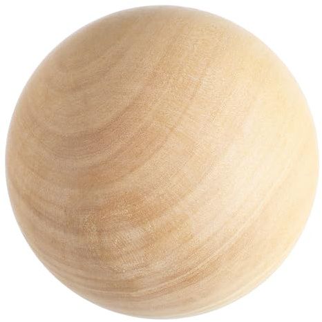 BELLIFFY Holzkugeln mit Loch Groß Massive Runde Holzkugeln zum Basteln Handgefertigt Glatt Poliert für Selbstgemacht und Heimdekoration