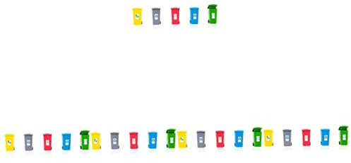 BELLIFFY 25 Pz mini cestino set da gioco mini pattumiera riciclare decorazioni per feste casa miniatura accessorio casa giocattolo bidone della spazzatura in miniatura piccolo modello AbS