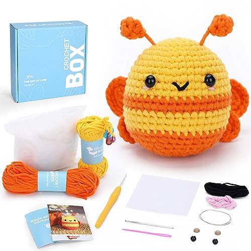 CrochetBox Komplettes Häkelset für Anfänger, Nektar Häkelset, Video-Tutorial einbeziehen, Anleitung, Weiches Garn