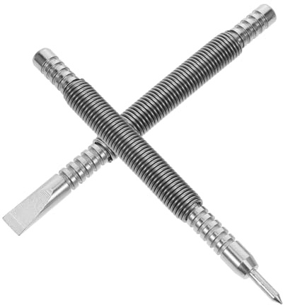 Hammerloser Nagelsetzer aus Kohlenstoffstahl, Silber, 1 Satz | Federbelasteter Stempelsatz, Präzise Positionierung, Leicht und Verstauen