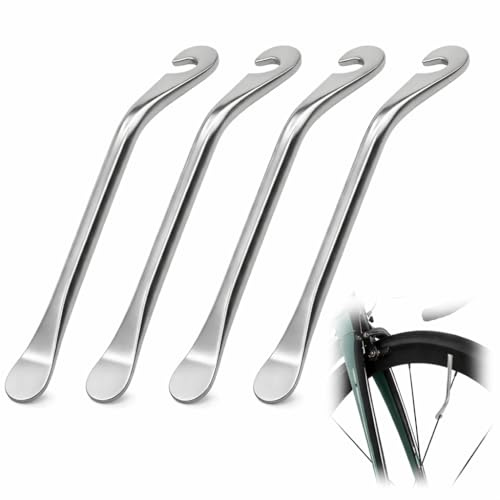 CanQuanSWZX 4PCS Bicycle Tire Lever Tyre Spoon Changing Tool for Bicycle and Motorcycle Tyre Changing, Portable Tyre Iron Tools for Tyre Levers Heavy Duty Repairs with Snap Together Storage Design