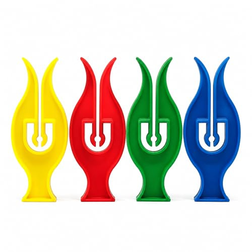 100 Pack Tulip Clothes Pegs for Washing Line, Heavy Duty Spring-Free Plastic Laundry Pegs, Strong Grip Wind-Resistant Clips for Indoor Outdoor Drying, Assorted Colours