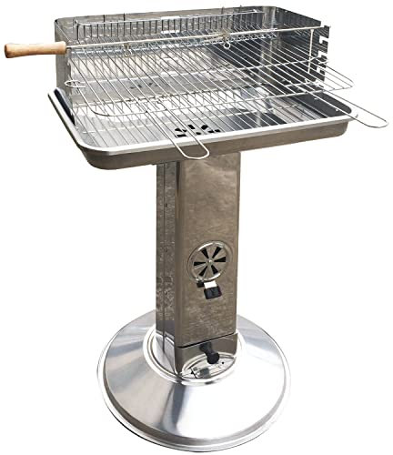 BARBECUE A CARBONE EL GAUCHO ARIZONA INOX CM.L58xP38xH87 ART. 144102