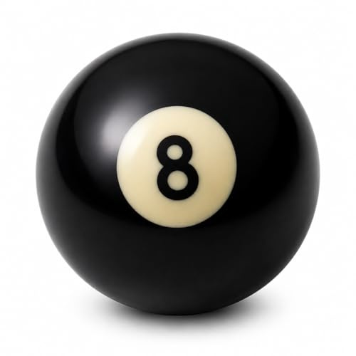 John West Billardkugel 57 mm Schwarze 8 – Einzelkugel für Poolbillard, Ersatzkugel passend für viele Billardsets