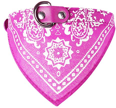 Boodtag Personalisierte Hundehalstücher, Bohemian-Druck, verstellbar, Dreieck-Halstuch, Katze, Welpen, Schals, Lätzchen (Rose, Größe XL)