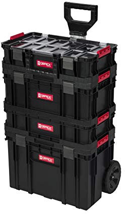 XL Werkzeugtrolley, Werkstattkoffer Set, Werkstattwagen Set ausQ-Brick Serie mit viel Zubehör! B x T x H in cm: 53 x 38 x 98 cm ! Der Mobile Alleskönner - Privat & Gewerbe