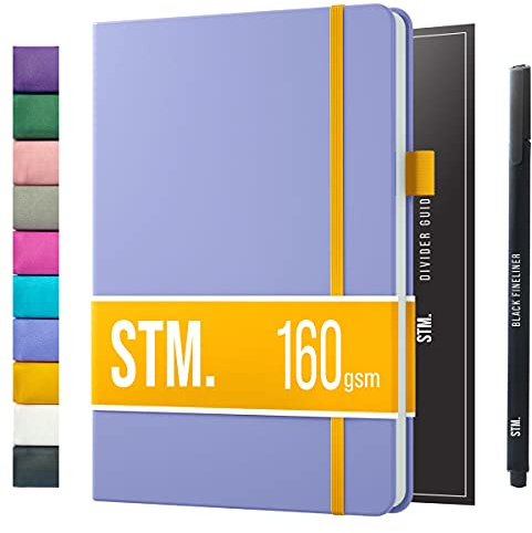 Notizbuch B5 Dotted Bullet Journal Buch und Stift - Gepunktet - Scribbles That Matter Notebook B5 - Auslaufsicheres 160g dickes papier, 150 Seiten, Hardcover Bujo, Hardcover Dot Grid note book