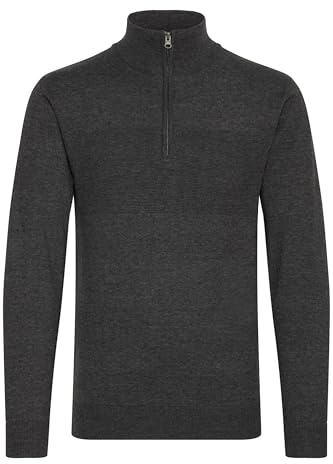 Indicode IDErno stickad tröja för män, troyer finstickad tröja, Karbolblandning (915), XL