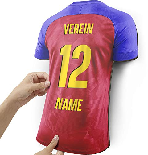 Elbeffekt Trikotlampe für Barcelona Fans aus Holz - personalisierbares Geschenk - schenke Dein individuellen Barcelona Fanartikel aus Echtholz