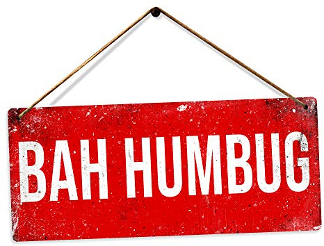 BAH HUMBUG – Twine | Printed Metal Wall Sign Plaque