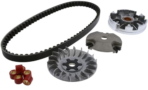 Variomatik-Kit Minarelli inkl Riemen kompatibel mit Yamaha Aerox, MBK Nitro | Für liegende Minarelli Motoren mit langem Block; Rollen 15x12 6,3g, Keilriemen 16,5x747, Riemenscheibe 13mm, Haltestern 13mm