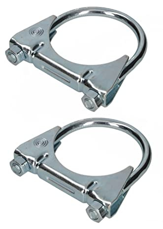 KOTARBAU® 2er Set Bügelschelle 70mm Auspuffschelle Rohrschelle Rohrbügelschelle U-Bolzen für Montage von Antennen Rohren Masten Universalschelle für Rohrverbindungen