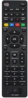 Télécommande universelle pour téléviseurs et écrans assortis. Aucune configuration nécessaire