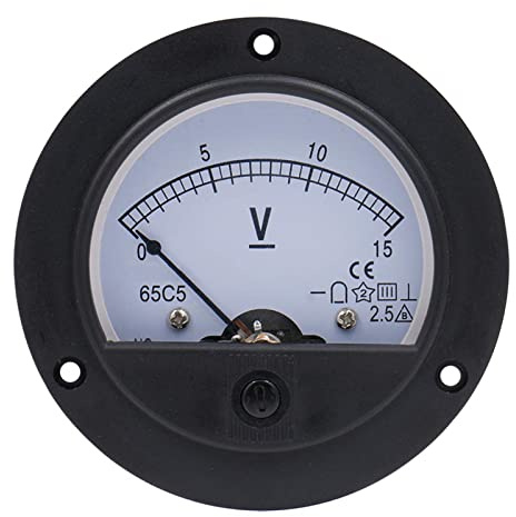 WANGCL DC 0-15V Analoges Panel-Messgerät Volt Spannungsmesser Analoges Voltmeter