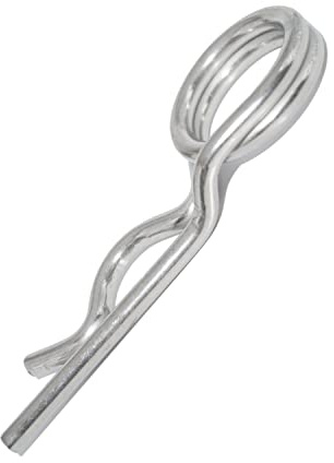 Federstecker 4,5mm x 80mm 4 Stück doppelte Ausführung Edelstahl nach DIN 11024 A2 NIRO, Nirosta für eine Bohrung Ø 5,0 mm