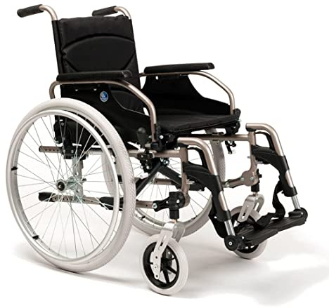 Rollstuhl FabaCare V300, Leichtgewichtrollstuhl mit einstellbarer Sitztiefe bis 52 cm, Faltrollstuhl, sehr viele Einstellungen, faltbar, Transportrollstuhl, Sitzbreite 50 cm