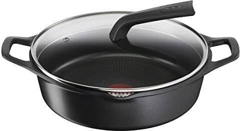 Tefal E2497244 Kochtopf mit Deckel, Schwarz, Ø 28 cm