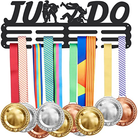 SUPERDANT Judo Medaillenhalter Für Judo Frauen Sport Medaillen Aufbewahrung Wandhalterung Band Ausstellungshalter Medaillen Halter Dekoration Eisenhaken Geschenke Für Sportler