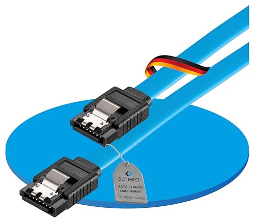 sonero® câble de données SATA III 6Gb/s, 0,30m, bleu