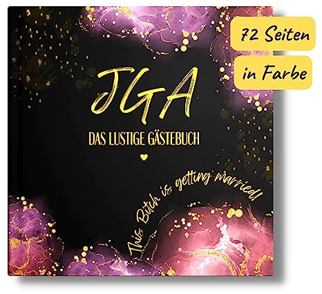 JGA Gästebuch: This Bitch is getting married!. Ein lustiges JGA Erinnerungsbuch mit witzigen Fragen zum Ausfüllen. Für den besten Junggesellinnen Abschied.