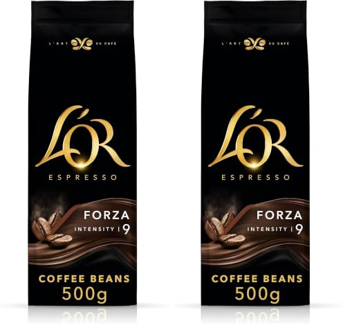 L'OR Espresso Forza Coffee Beans 500g Intensity 9 (Pack of 2)