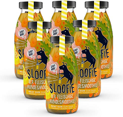 Sloofie der Hundesmoothie, 6er Meat Sun, der natürliche Hundesnack aus besten Zutaten, Made in Germany,