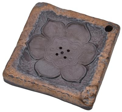 SYALEO Mesa de té de cerámica Bandeja de té de Kung Fu Chino Bandeja de Servicio de Taza de té Dorada Retro con Drenaje de Almacenamiento de Agua Plato de Tetera Gongfu