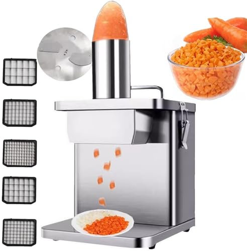 Cortadora Y Rebanadora De Verduras EléCtrica 2 En 1 | Cortadora Y Trituradora De Verduras Comercial 200W | Cortadora De Cebolla EléCtrica | Cortadora Y Cortadora De Frutas AutomáTica ,Silver