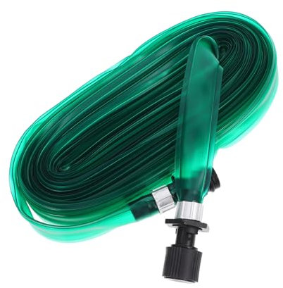 YARNOW Flacher Gartenschlauch Mit Löchern Zum Bewässern Wasserschlauch Aus Pvc-material Kompatibel Mit Schnellanschlüssen Für Garten Gewächshaus Und Bauernhof