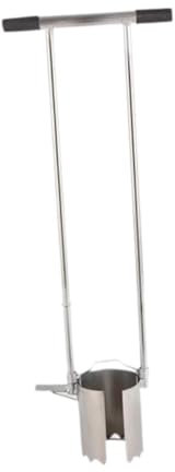 Baoblaze Planteur de bulbes à Long Manche, Outil de Jardinage, transplantoir Manuel de semis en Acier Inoxydable résistant à l'usure pour la Plantation de, Diamètre du Trou 12