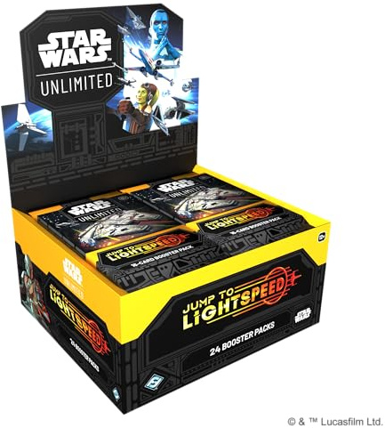 Asmodee Star Wars: Unlimited TCG Jump to Lightspeed Booster Display (Set of 24 Booster Packs) - Trading Card Game for Kids & Adults, Ages 12+, 2+ Players, 20 Min Playtime