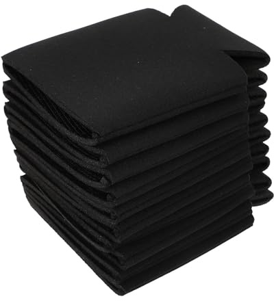CATIEBYE 10 Stück Schwarze Getränkedosenisolierung aus Epe mit Isolierfunktion Langlebige Dosenhüllen zur Kühlung und Wärmeerhaltung für Unterwegs und Partys