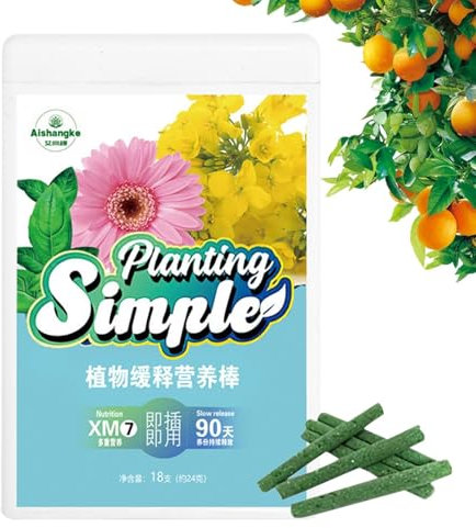 Plant Food Spikes - 18 Pieces/box Plant Fertilizer Sticks | Slow-Release Tree Fertilizer Spikes | Plant Stick Nutrition barr for Houseplants, Potted Plants Nutrition barr