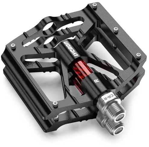 LYCAON Pédales pour Vélo, Pédale de vélo Antidérapante en Alliage d'aluminium CNC, CR-MO & Pédales de Sealed Roulements pour BMX VTT 9/16 Pouces