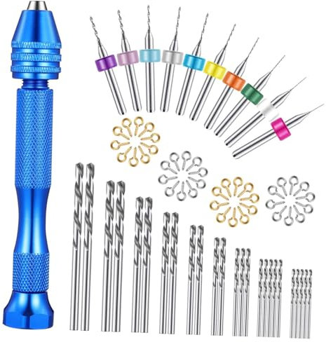 DIYEAH 76piezas Brocas Pequeñas De Taladro Manual De Precisión Incluye Mini Brocas Para Trabajos Manuales Madera