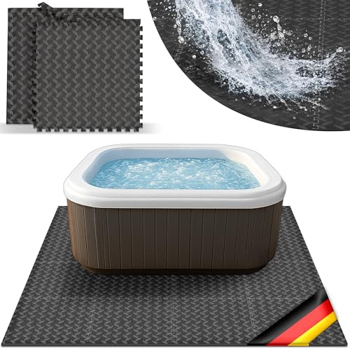 tillvex® Whirlpool Unterlage eckig 200cm | Poolunterlage schützt & isoliert | Bodenmatte Matte Schutz für Outdoor Whirlpools | Thermo Isolierung Bodenschutzmatte Pool Untergrund | Bodenschutz Bodenplatte