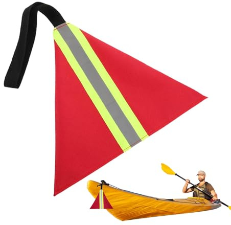 Bandera de Remolque | Bandera De Advertencia Para Viajes En Kayak - Señal Impermeable De Alta Visibilidad Y Resistente Para Canoas, Barcos, Bicicletas Y Automóviles