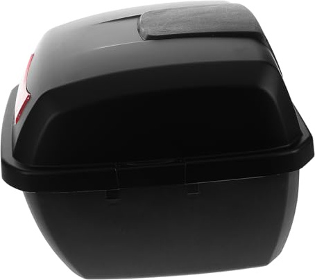 Alipis Baúl de Coche eléctrico Tronco de Motocicleta Almacenamiento de Equipaje Caja Superior de la Motocicleta Tronco de Maletero Universal Deposito de valijas Abdominales Negro