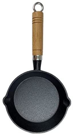 Luxshiny Sartén de Hierro Negra Multifuncional para Cocinar Tortillas y Panqueques Calentamiento Uniforme Adecuado para Camping y Uso Doméstico