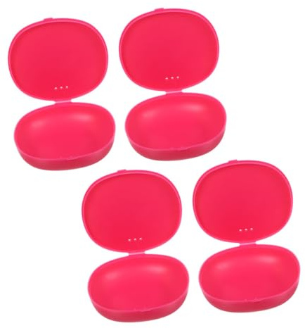 Scatola Porta Dischetto Mestruale in Plastica Rosa, Set da 4 Pezzi | Viaggio e Routine, Struttura , Soluzione Versatile, Pensata per Donne, Comoda da Tenere Sé