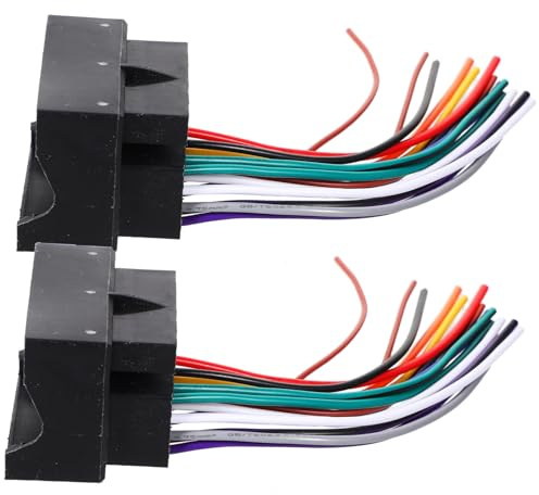 Veemoon 2 pezzi Cavo cablaggio stereo auto ABS resistente con connettori installazione rapida senza taglio fili per autoradio per auto tedesche e altri modelli