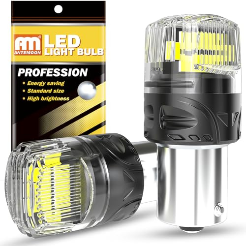 ANTEMOON P21W 1156 BA15S Bombillas LED 12V Super Brillante 2800LM 6000K Blanca 1141 1095 7506 Canbus Sin Errores para Luz de Marcha Atrás Luz de Freno Luces Antiniebla Traseras, 2 Piezas