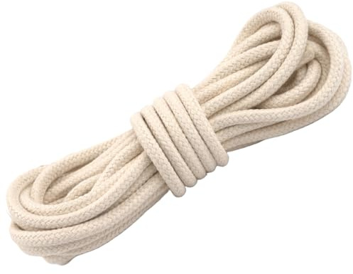 Baumwollseil Baumwollschnur Ø1mm-12mm Naturseil Baumwolle Seil für DIY Basteln Makramee 10-100m von Ropes and More® (Ø12 mm – 20 m (Lfm) ohne Spule)