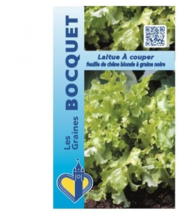 Sachet de graines de Laitue à couper feuille de chêne blonde à graine noire - 4 g - légume feuille - LES GRAINES BOCQUET