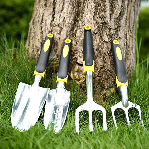 4 pcs Alliage de meilleure qualité de anti-corrosion Jardin Truelle Pelle Râteau Pelle Fourche creuser outils de jardinage Cultivateur Pot de fleurs