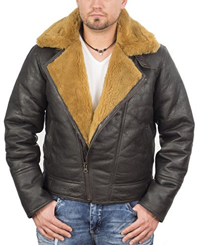 Noble House Schaffell Jacke London original Men Lederjacke (M)