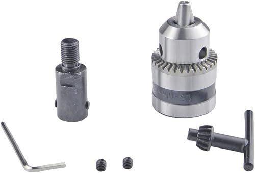 CHANCS 3/8-24UNF Trapano filettato autobloccante 1,5-10MM Trapano manuale 14MM foro filettatura fine SetAdattatore mandrino trapano elettrico fai da te Trapano elettrico Chuck